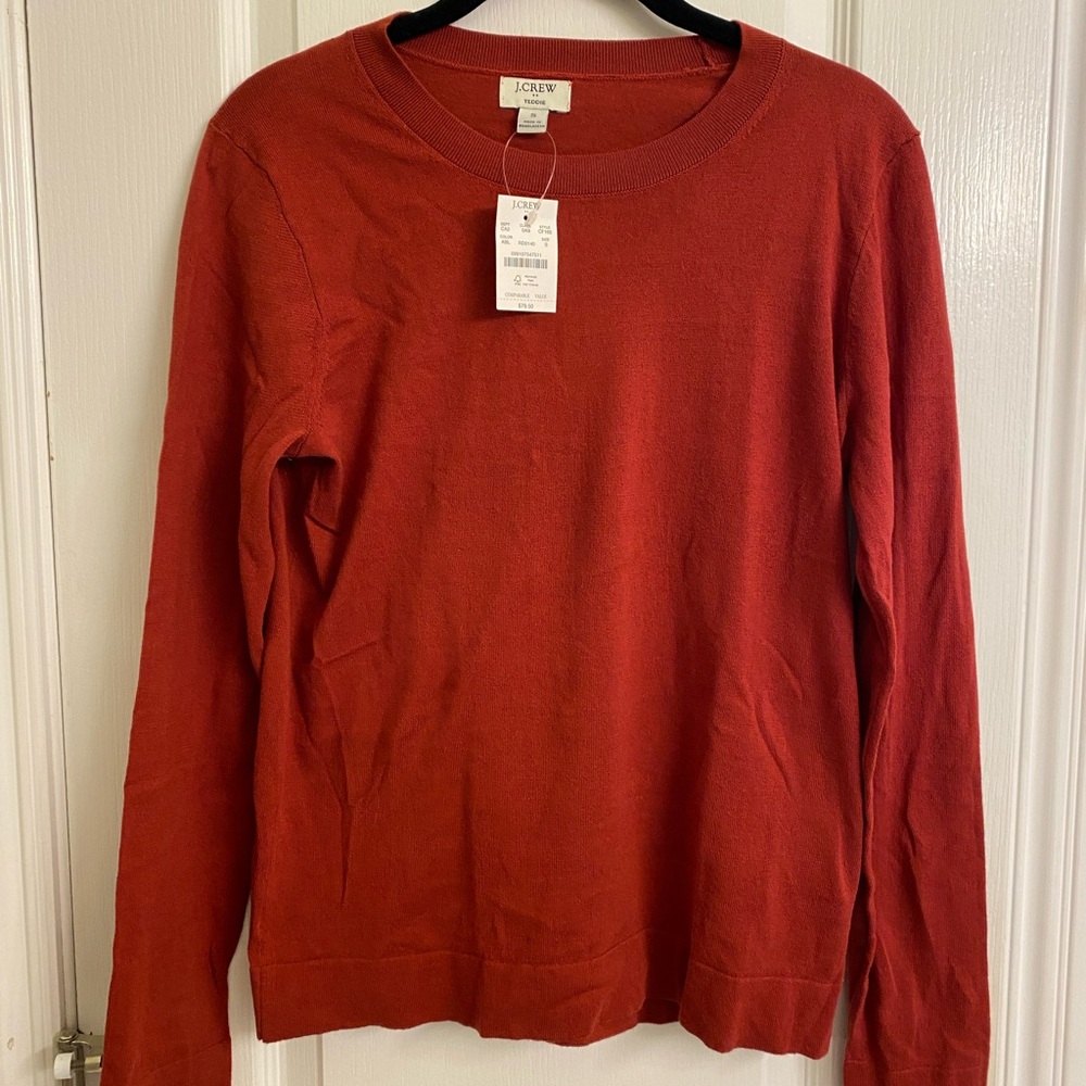 J. Crew Men's Vibrant Red Crewneck Sweater